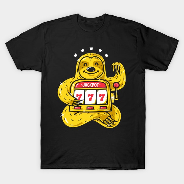 Lucky Sloth Machine T-Shirt by krisren28